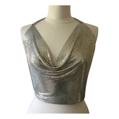 Pre-owned Rabanne Glitter Camisole In Silver