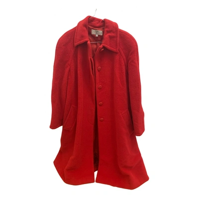 Pre-owned Valentino Wool Coat In Red