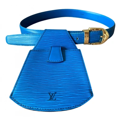 Pre-owned Louis Vuitton Leather Mini Bag In Blue