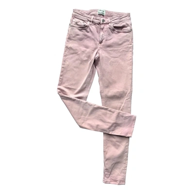 Pre-owned Acne Studios Slim Jeans In Pink