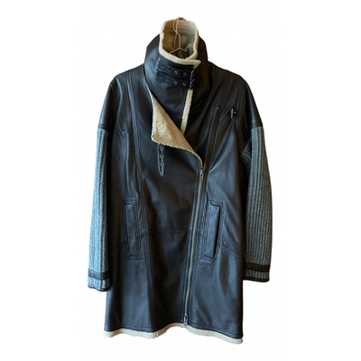 Pre-owned Edun Leather Coat In Brown