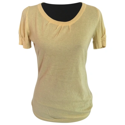 Pre-owned Dior Cashmere Top In Yellow