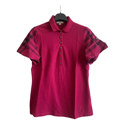 Pre-owned Burberry Polo In Pink