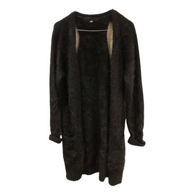 Pre-owned Karl Lagerfeld Wool Cardigan In Black