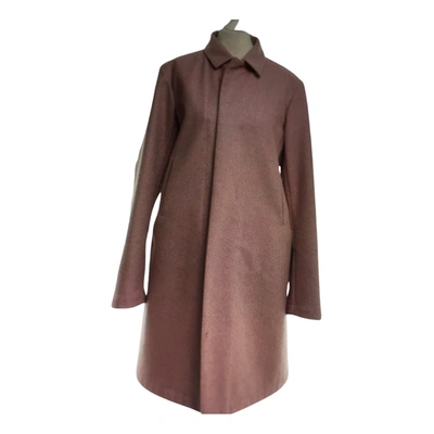 Pre-owned Jil Sander Wool Coat In Pink