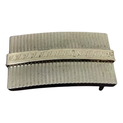 Pre-owned Louis Vuitton Belt In Grey