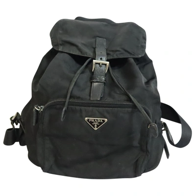 Pre-owned Prada Re-nylon Cloth Backpack In Black