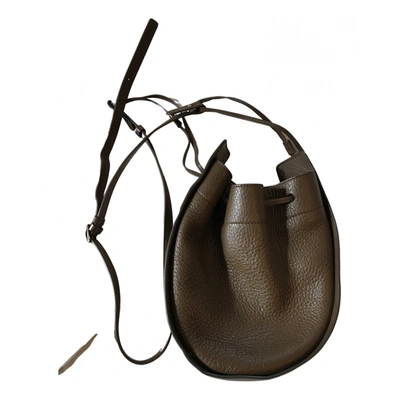 Pre-owned The Row Leather Crossbody Bag In Brown