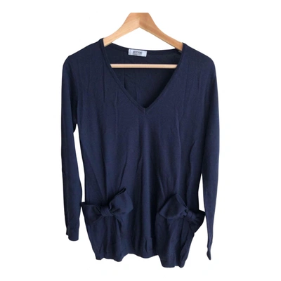 Pre-owned Moschino Wool Jumper In Navy