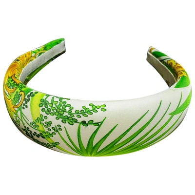 Pre-owned Versace Hair Accessory In Green