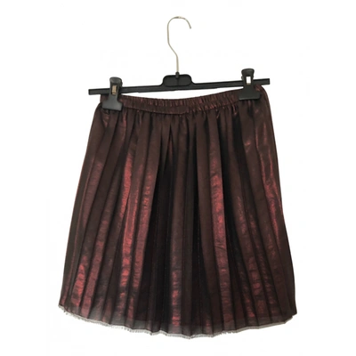 Pre-owned Isabel Marant Étoile Mini Skirt In Burgundy