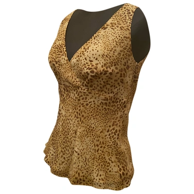 Pre-owned Luisa Spagnoli Silk Camisole In Camel