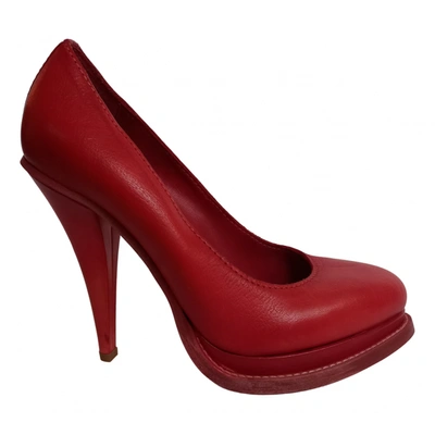 Pre-owned Acne Studios Leather Heels In Red