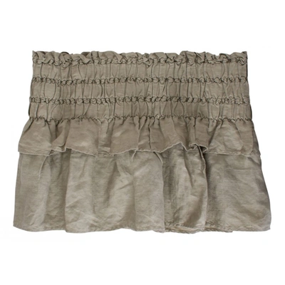 Pre-owned Isabel Marant Étoile Linen Mini Skirt In Khaki