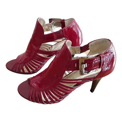 Pre-owned Medea Patent Leather Heels In Red