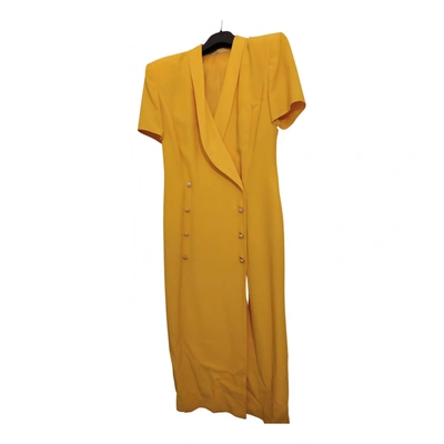 Pre-owned Dior Maxi Dress In Yellow