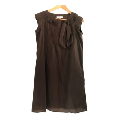 Pre-owned See By Chloé Silk Mid-length Dress In Brown