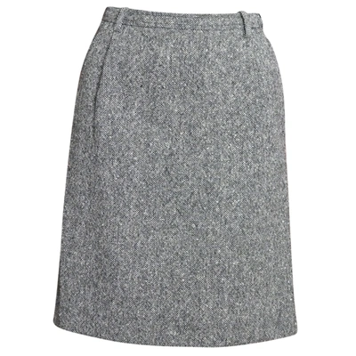 Pre-owned Saint Laurent Wool Skirt Suit In Grey