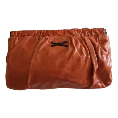 Pre-owned Bimba Y Lola Clutch Bag In Orange