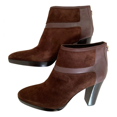 Pre-owned Loro Piana Ankle Boots In Brown