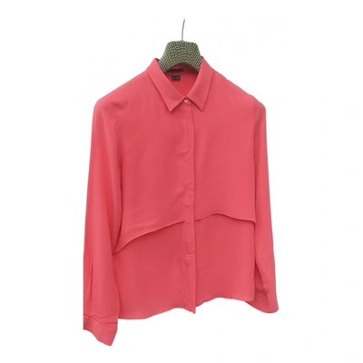 Pre-owned Theory Silk Blouse In Pink