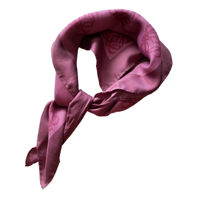 Pre-owned Loewe Silk Handkerchief In Pink
