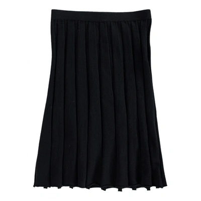 Pre-owned Maison Margiela Wool Mid-length Skirt In Black