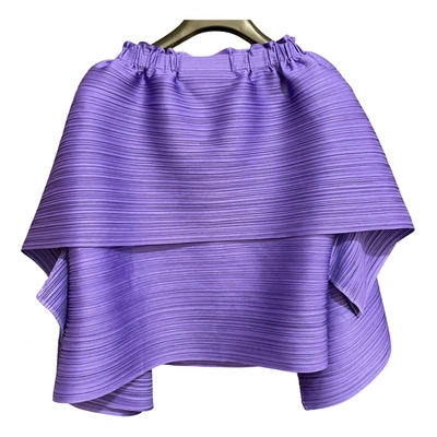 Pre-owned Pleats Please Mid-length Skirt In Purple