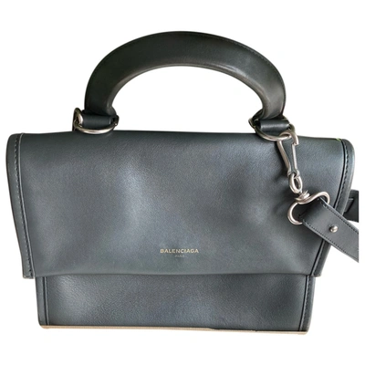 Pre-owned Balenciaga Tool Satchel Leather Crossbody Bag In Grey