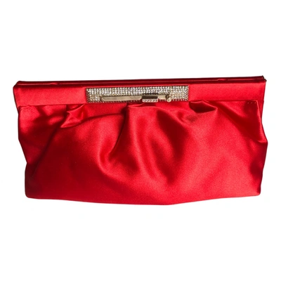 Pre-owned Valentino Garavani Silk Handbag In Red