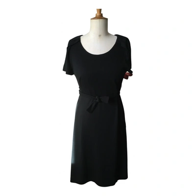 Pre-owned Kenzo Wool Mid-length Dress In Black