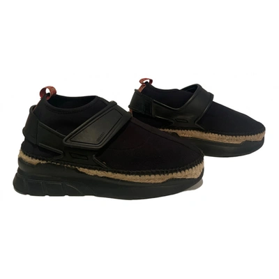 Pre-owned Kenzo Cloth Espadrilles In Black