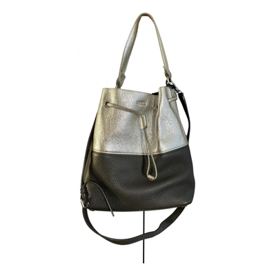 Pre-owned Furla Leather Satchel In Silver