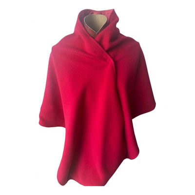 Pre-owned Dior Wool Cape In Pink