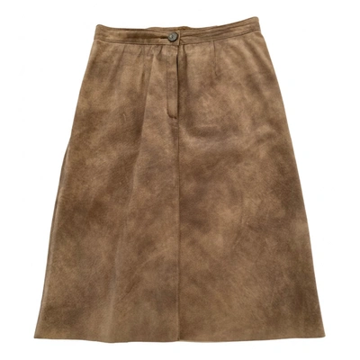 Pre-owned Sprung Frères Mid-length Skirt In Camel