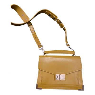 Pre-owned The Kooples Emily Leather Crossbody Bag In Yellow