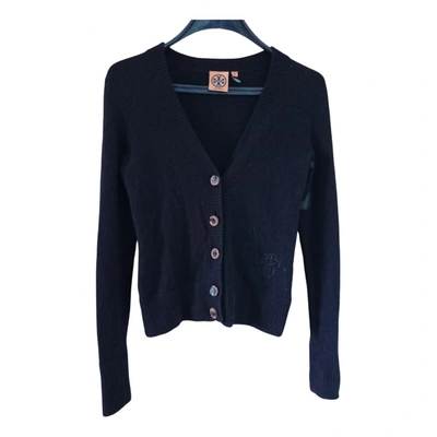 Pre-owned Tory Burch Cashmere Cardigan In Black