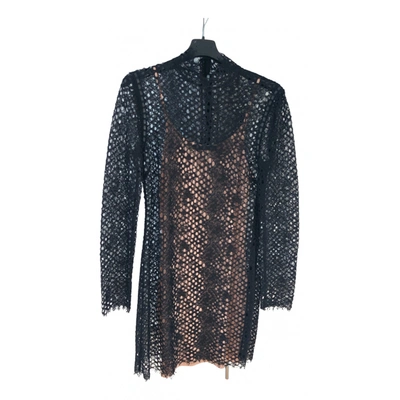 Pre-owned Alexander Wang Lace Mini Dress In Black