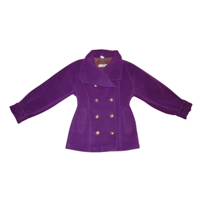 Pre-owned Jil Sander Wool Coat In Purple