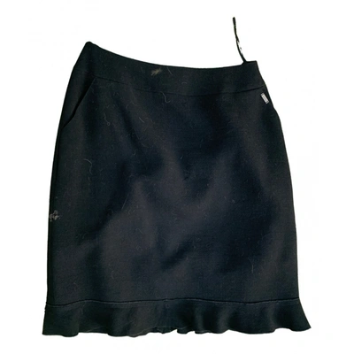 Vintage Chanel Black Boucle Sequin Skirt Suit Ensemble at 1stDibs