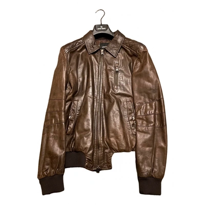 Pre-owned Antony Morato Leather Jacket In Brown