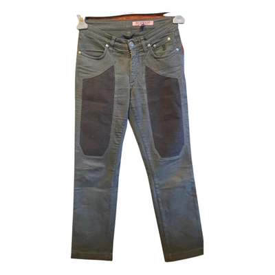 Pre-owned Jeckerson Straight Pants In Anthracite