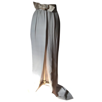 Pre-owned Lanvin Maxi Skirt In Beige