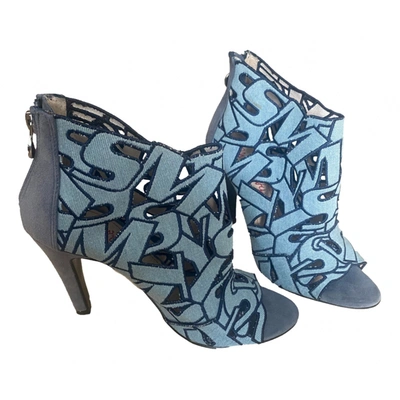 Pre-owned Miss Sixty Ankle Boots In Blue