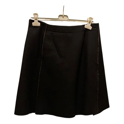 Pre-owned Albino Wool Mini Skirt In Black