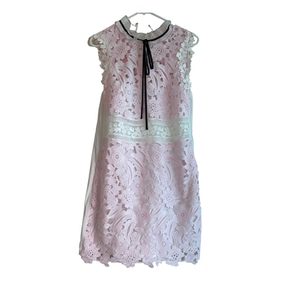 Pre-owned Self-portrait Mid-length Dress In Pink