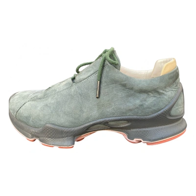 Pre-owned Ecco Leather Trainers In Green