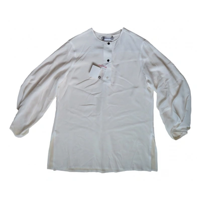 Pre-owned Max Mara Silk Shirt In White
