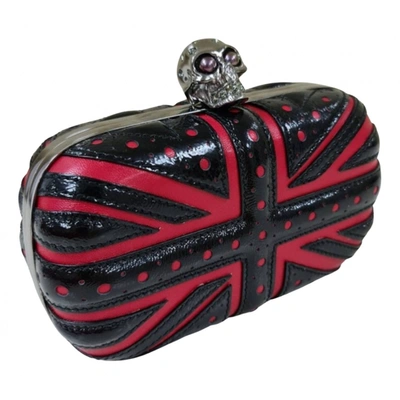 Pre-owned Alexander Mcqueen Skull Leather Clutch Bag In Multicolour