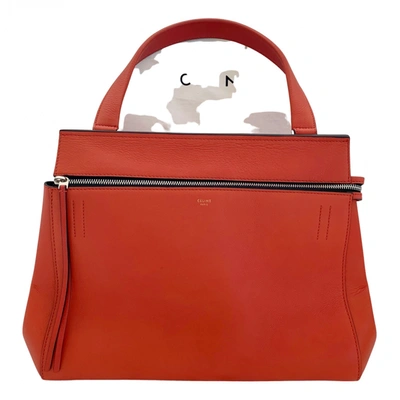 Pre-owned Celine Edge Leather Handbag In Orange